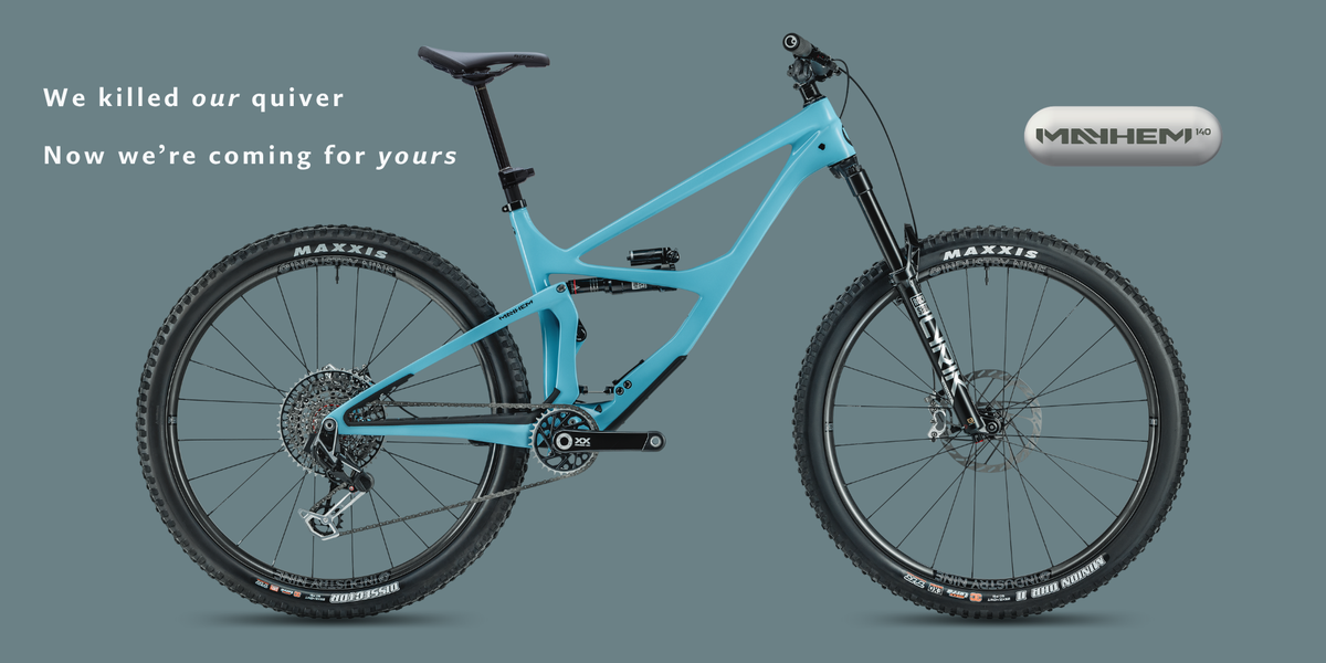 Spot Mayhem 140 in blue on black