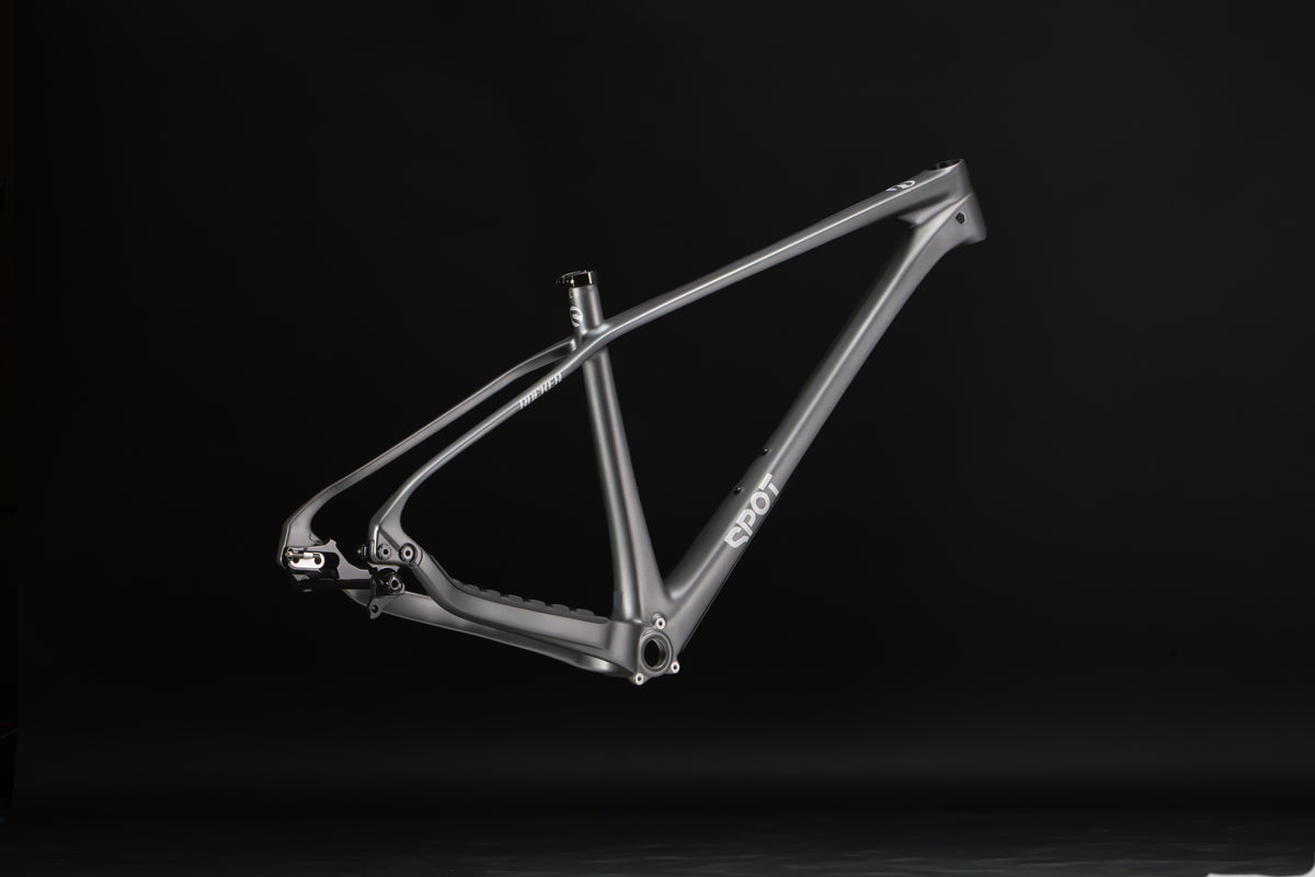 Rocker Carbon Gen 3 in Talus Grey — Frame from the rear three-quarter angle