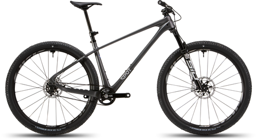 Rocker Gen 3 singlespeed carbon hardtail in Talus Grey, side profile