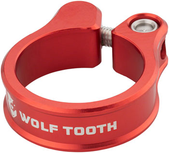 Wolf Tooth Seatpost Clamp - 34.9mm, Bolt-On, Red