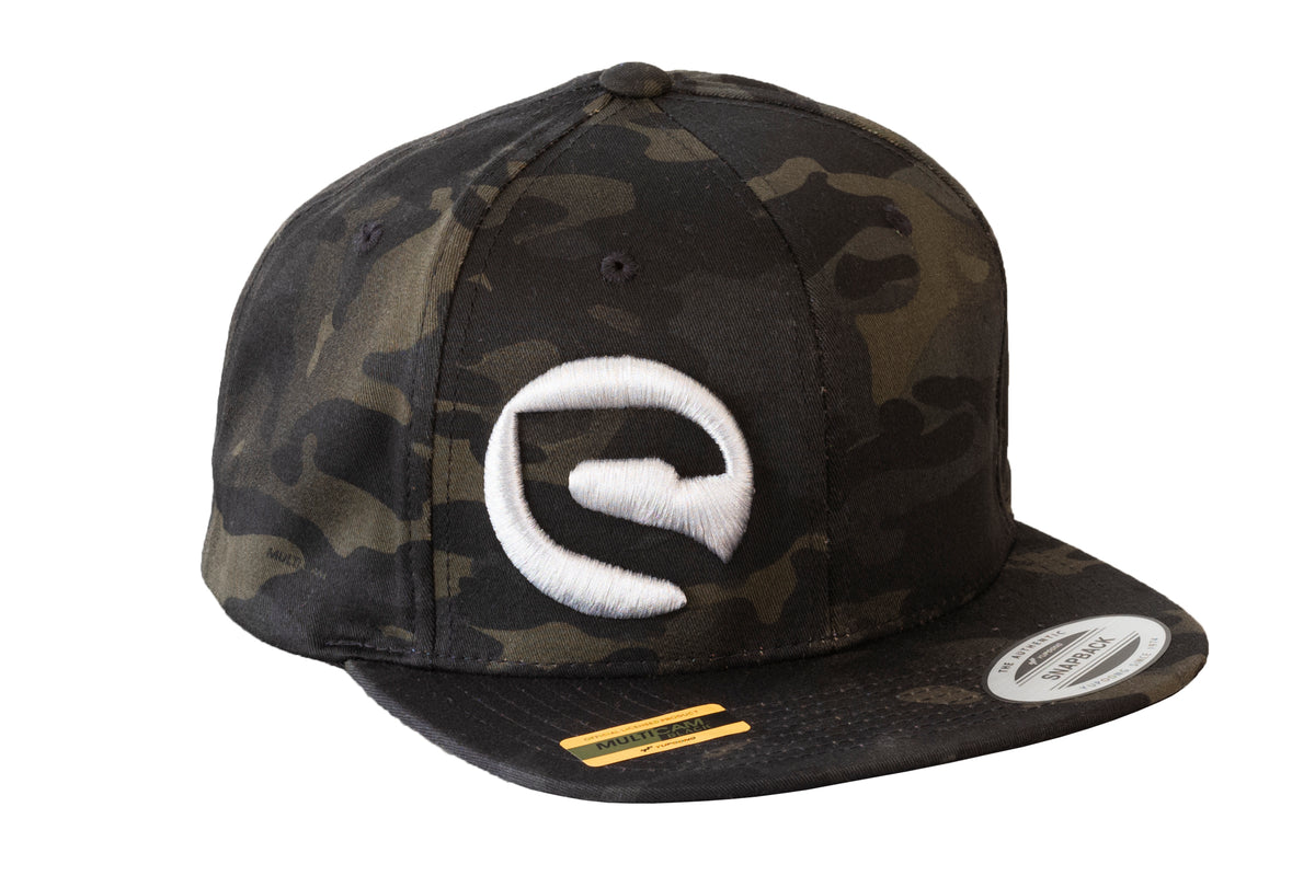 Premium Classic Snapback Hat - Black Camo